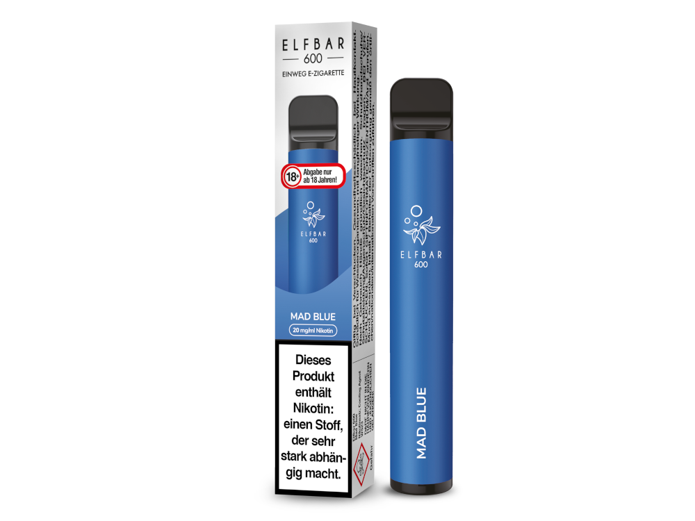 Elfbar 600 Einweg E-Zigarette mit 20 mg/ml Nikotin in verschiedenen Geschmacksrichtungen