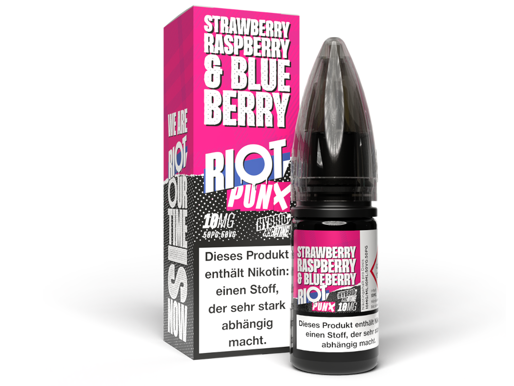 Riot Squad - PUNX - Strawberry, Raspberry & Blueberry - Hybrid Nikotinsalz Liquid 10 mg/ml