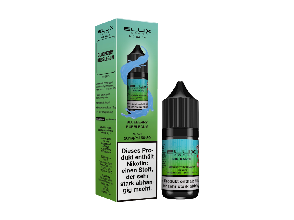 Elux Nikotinsalz Liquid mit fruchtigen und erfrischenden Aromen in verschiedenen Varianten