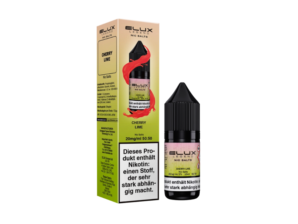 Elux Nikotinsalz Liquid mit fruchtigen und erfrischenden Aromen in verschiedenen Varianten