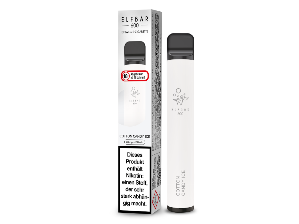 Elfbar 600 Einweg E-Zigarette mit 20 mg/ml Nikotin in verschiedenen Geschmacksrichtungen