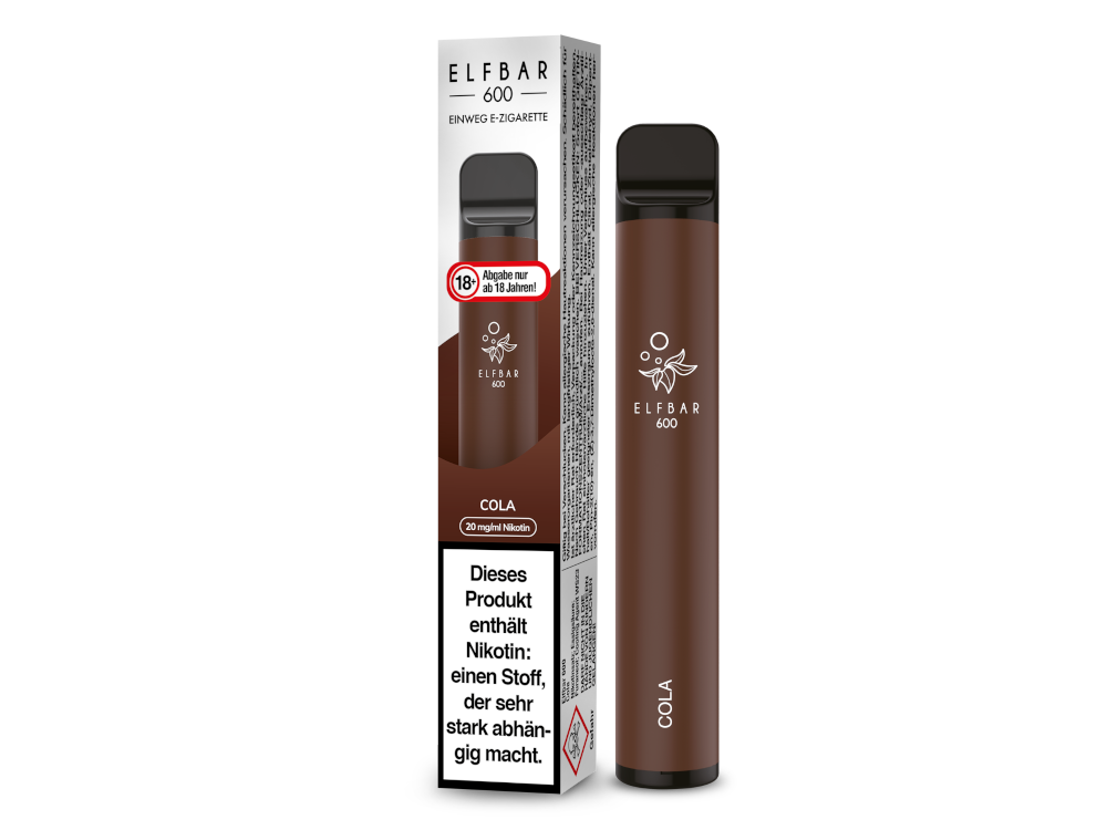 Elfbar 600 Einweg E-Zigarette mit 20 mg/ml Nikotin in verschiedenen Geschmacksrichtungen