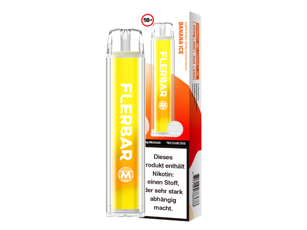 Flerbar - M Einweg E-Zigarette - Banana Ice 20 mg/ml