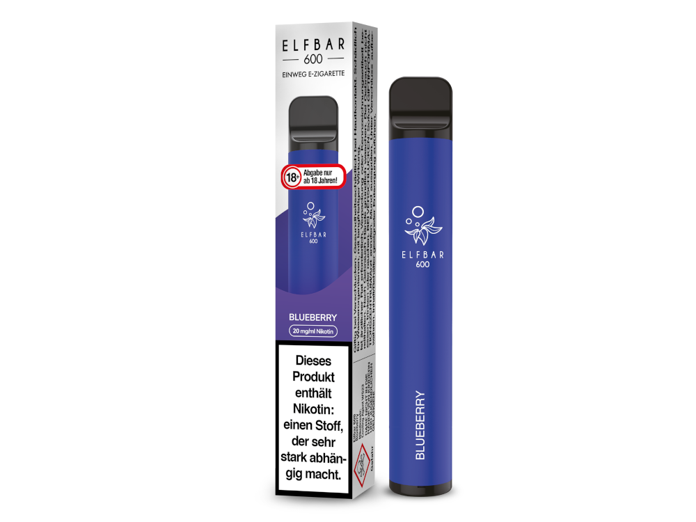 Elfbar 600 Einweg E-Zigarette mit 20 mg/ml Nikotin in verschiedenen Geschmacksrichtungen