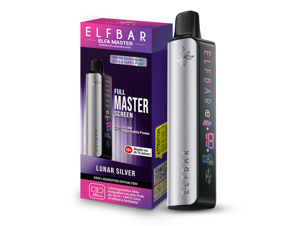 Elfbar - Elfa Master Akku 850 mAh wiederaufladbar für Elfa Master E-Zigarettengeräte