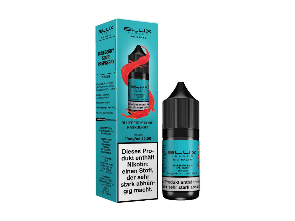 Elux Nikotinsalz Liquid mit fruchtigen und erfrischenden Aromen in verschiedenen Varianten
