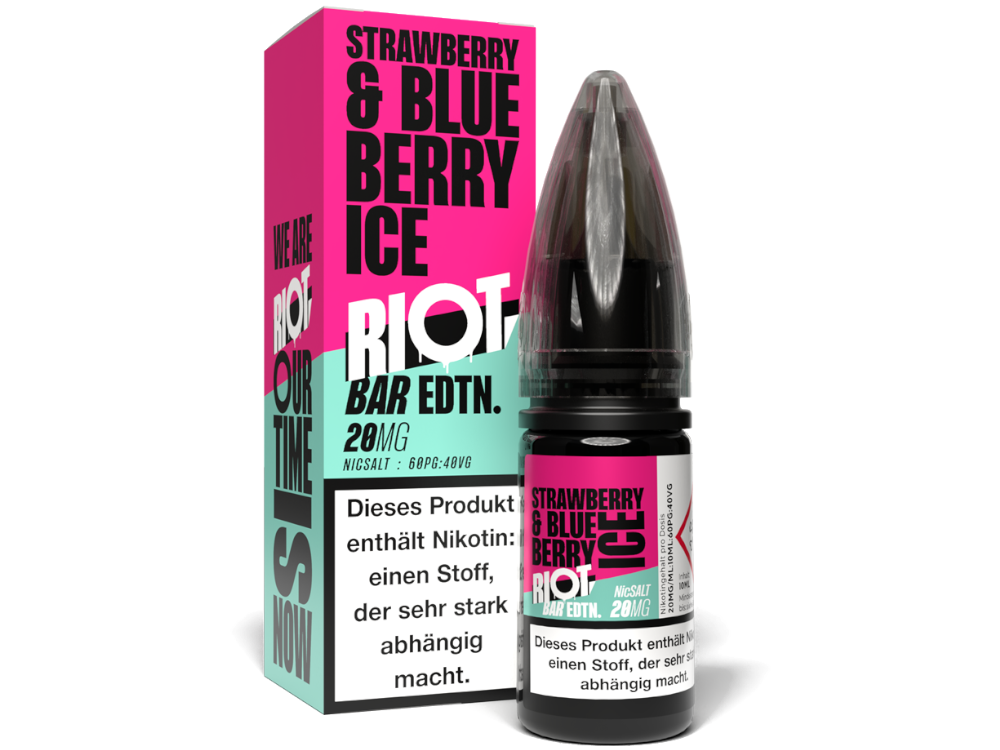Riot Squad - BAR EDTN. - Strawberry Blueberry Ice - Nikotinsalz Liquid 20 mg/ml