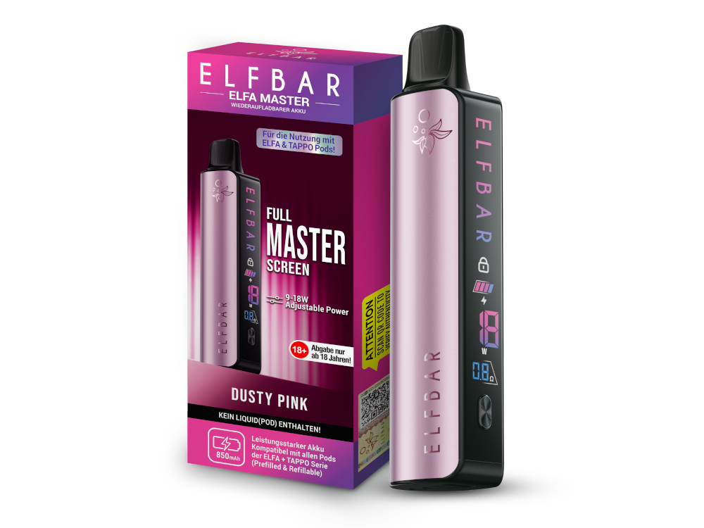 Elfbar - Elfa Master Akku 850 mAh wiederaufladbar für Elfa Master E-Zigarettengeräte