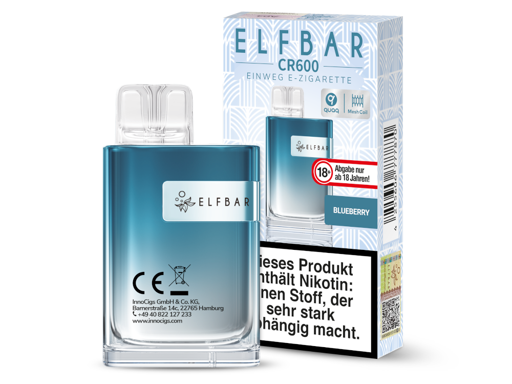 Elfbar CR600 Einweg E-Zigarette 20 mg/ml – Fruchtige und erfrischende Aromen