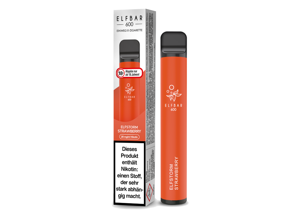 Elfbar 600 Einweg E-Zigarette mit 20 mg/ml Nikotin in verschiedenen Geschmacksrichtungen