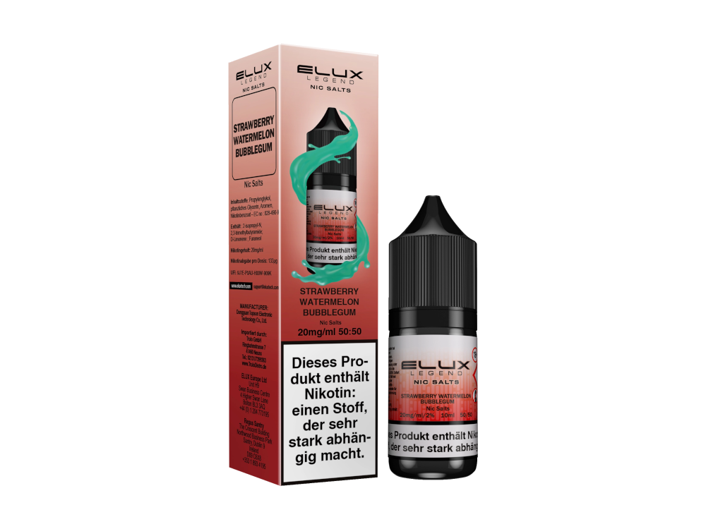 Elux Nikotinsalz Liquid mit fruchtigen und erfrischenden Aromen in verschiedenen Varianten