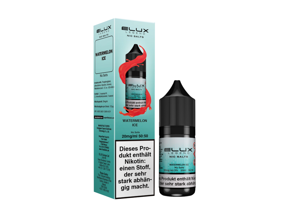 Elux Nikotinsalz Liquid mit fruchtigen und erfrischenden Aromen in verschiedenen Varianten