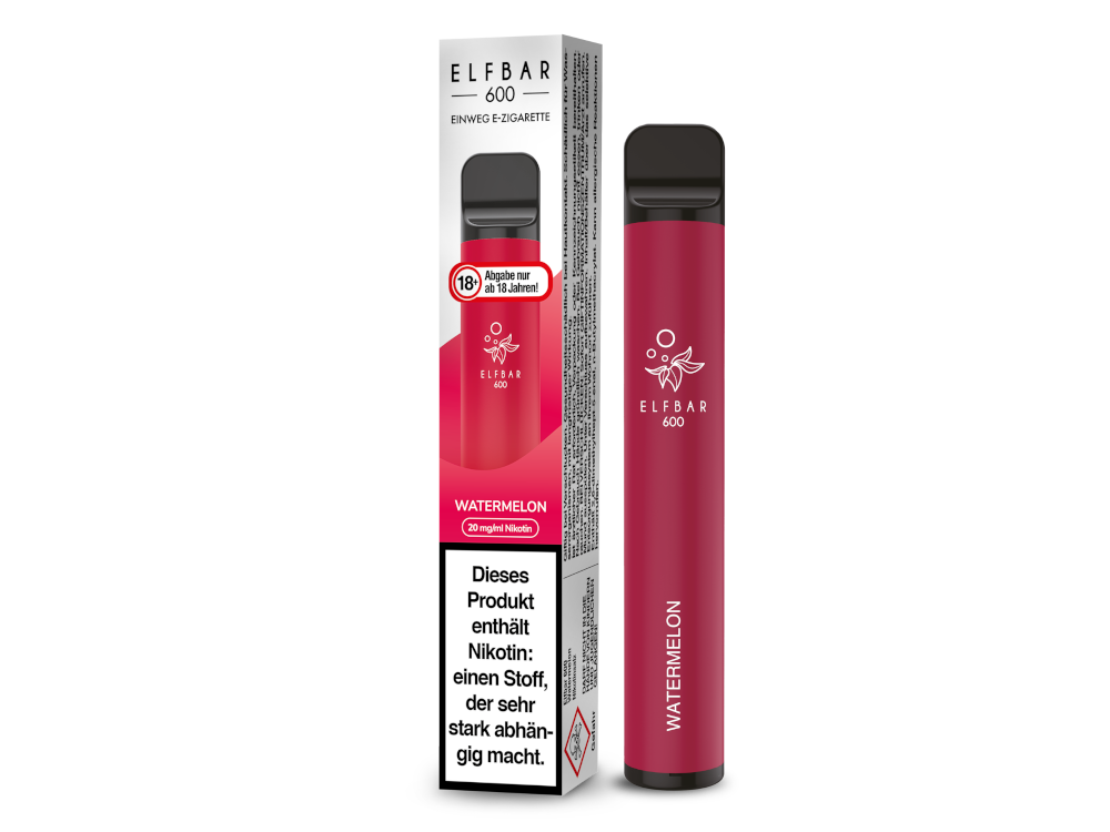 Elfbar 600 Einweg E-Zigarette mit 20 mg/ml Nikotin in verschiedenen Geschmacksrichtungen