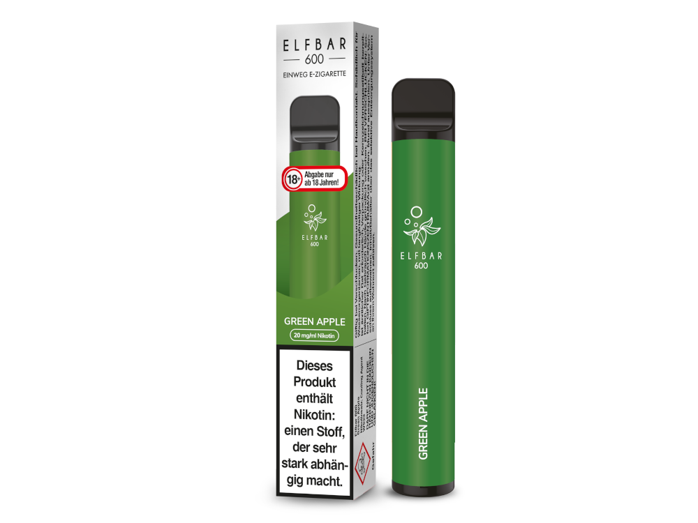 Elfbar 600 Einweg E-Zigarette mit 20 mg/ml Nikotin in verschiedenen Geschmacksrichtungen