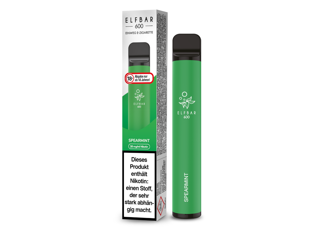 Elfbar 600 Einweg E-Zigarette mit 20 mg/ml Nikotin in verschiedenen Geschmacksrichtungen