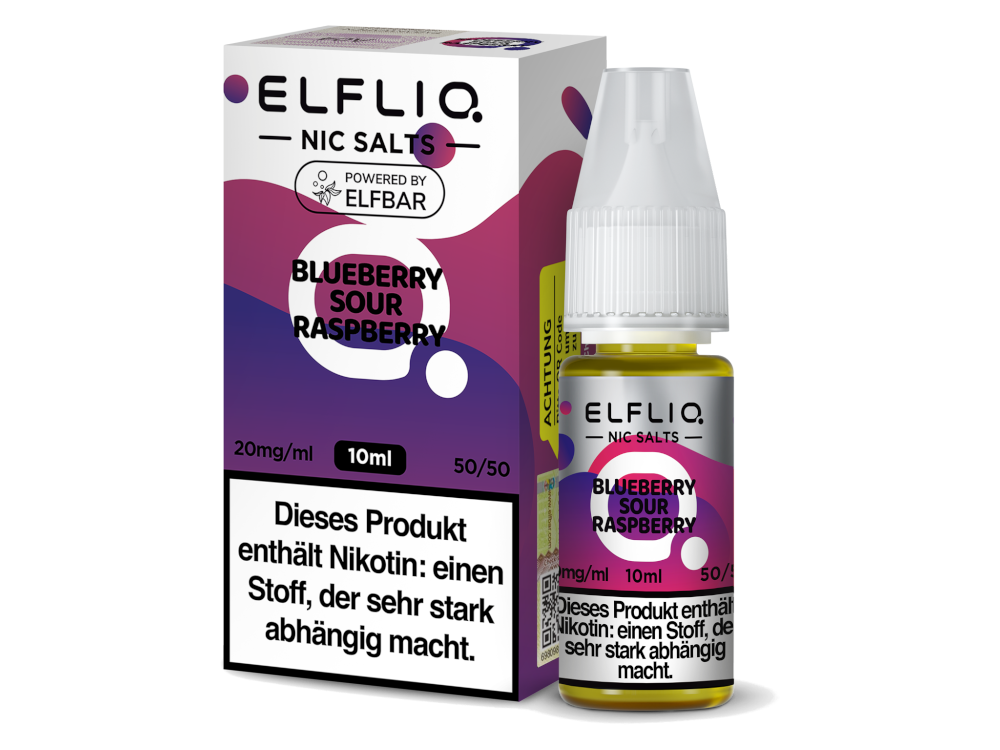 ELFLIQ - Nikotinsalz Liquid with Tropical Fruit, Menthol, Mix Berries & Various Flavors