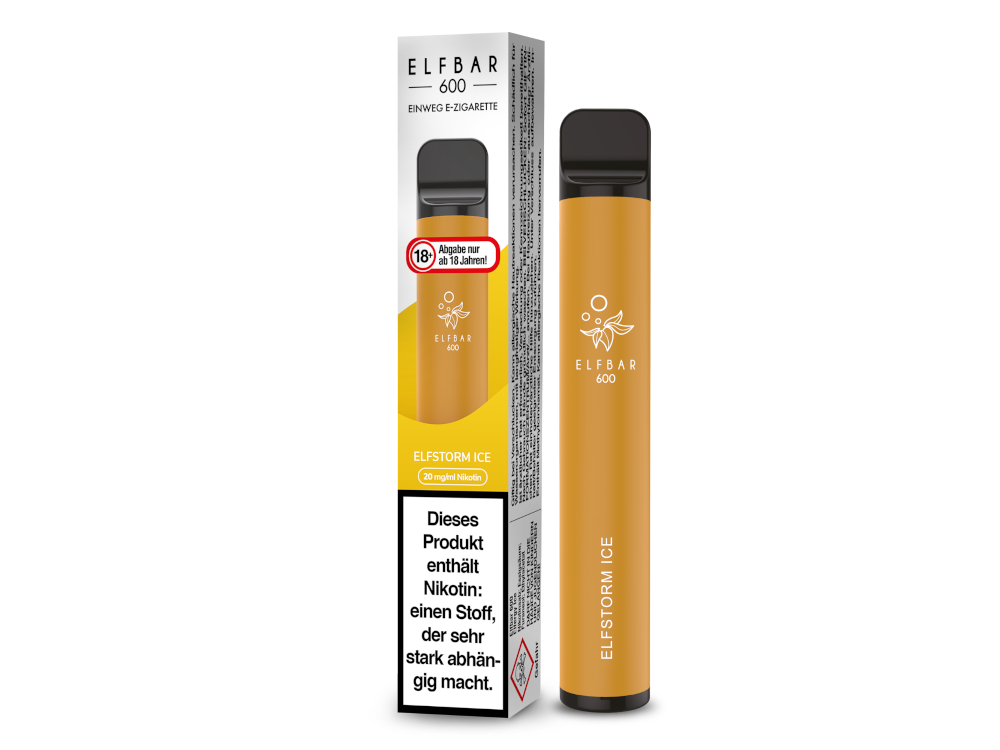 Elfbar 600 Einweg E-Zigarette mit 20 mg/ml Nikotin in verschiedenen Geschmacksrichtungen