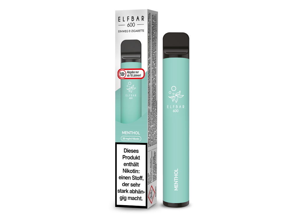 Elfbar 600 Einweg E-Zigarette mit 20 mg/ml Nikotin in verschiedenen Geschmacksrichtungen