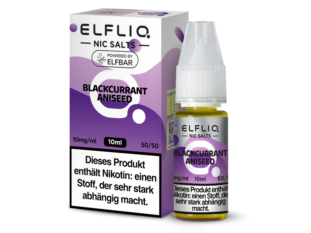 ELFLIQ - Nikotinsalz Liquid with Tropical Fruit, Menthol, Mix Berries & Various Flavors