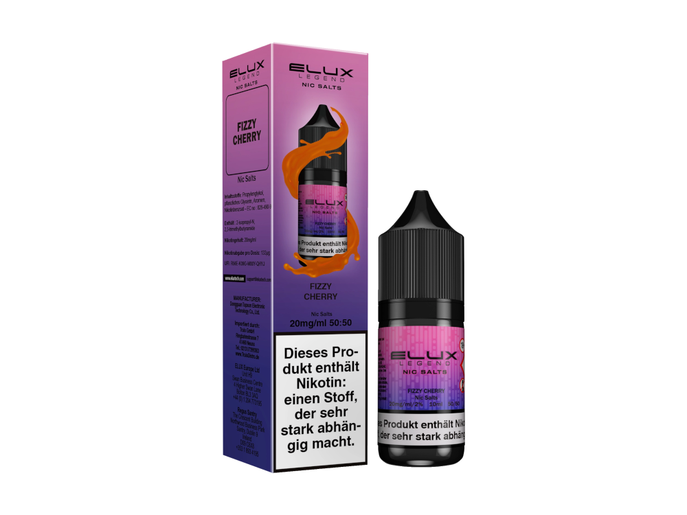 Elux Nikotinsalz Liquid mit fruchtigen und erfrischenden Aromen in verschiedenen Varianten