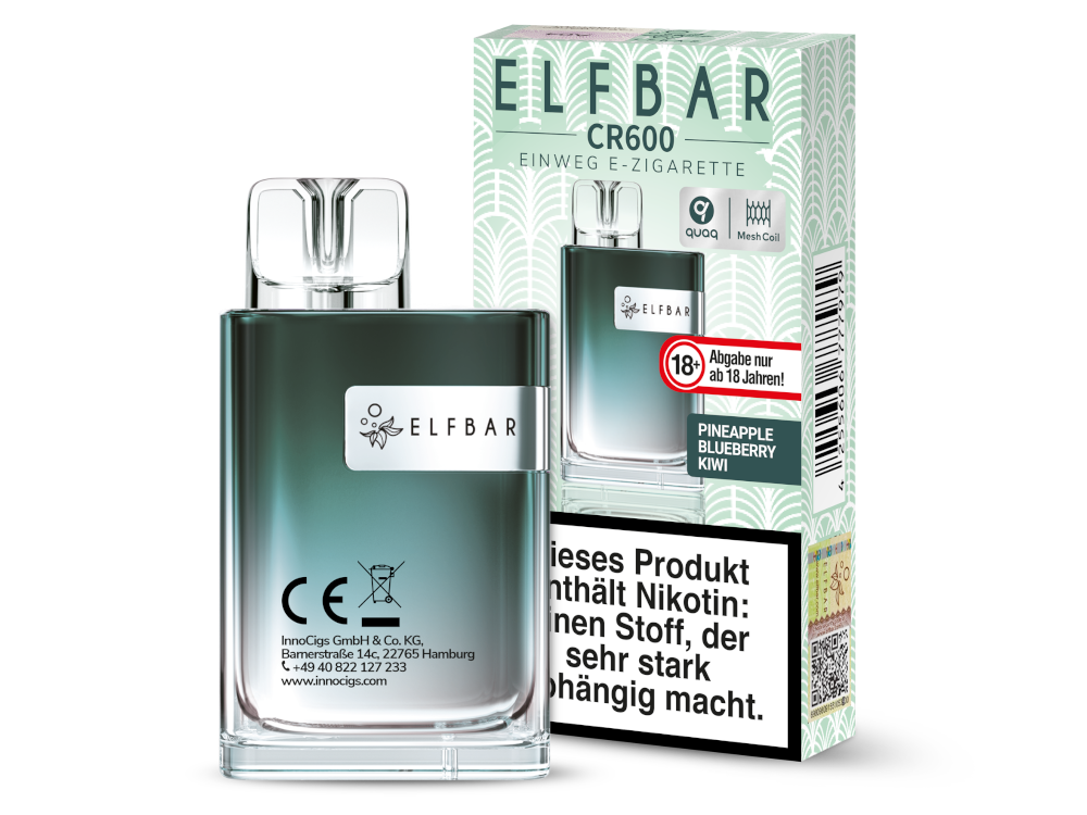 Elfbar CR600 Einweg E-Zigarette 20 mg/ml – Fruchtige und erfrischende Aromen