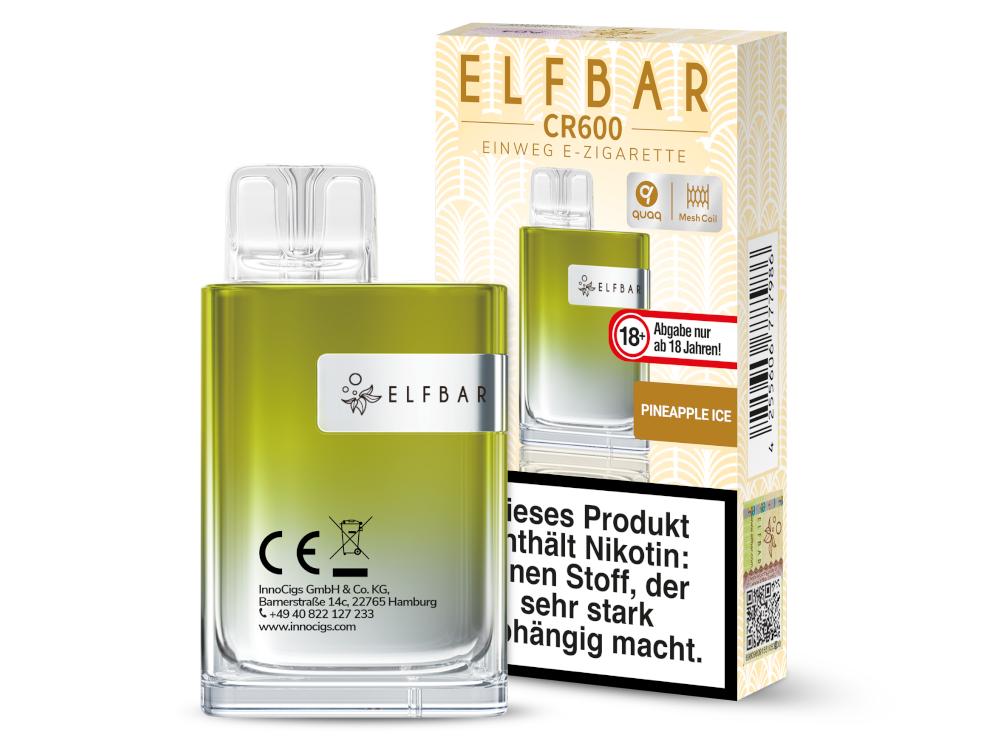 Elfbar CR600 Einweg E-Zigarette 20 mg/ml – Fruchtige und erfrischende Aromen