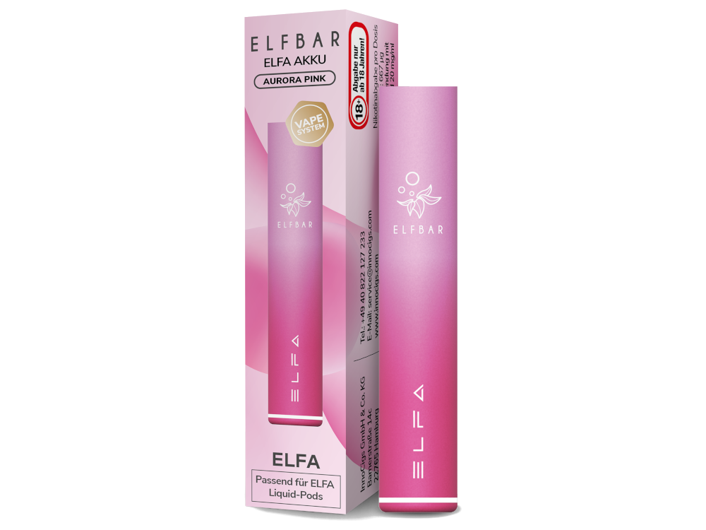 Elfbar Elfa Akku 500 mAh wiederaufladbar E-Zigaretten Akku für Elfbar Elfa Modelle