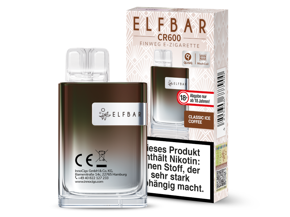 Elfbar CR600 Einweg E-Zigarette 20 mg/ml – Fruchtige und erfrischende Aromen