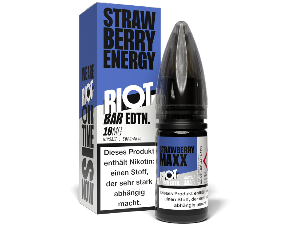 Riot Squad - BAR EDTN. - Strawberry MAXX Energy - Nikotinsalz Liquid 10 mg/ml