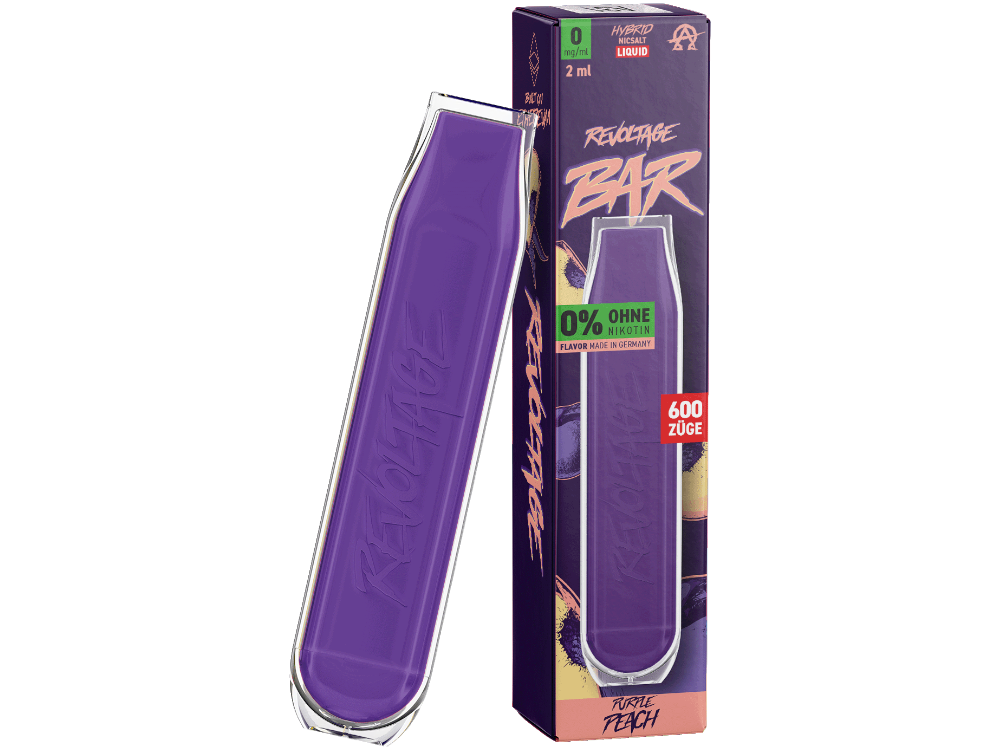 Revoltage - Bar Einweg E-Zigarette - Purple Peach 0 mg/ml