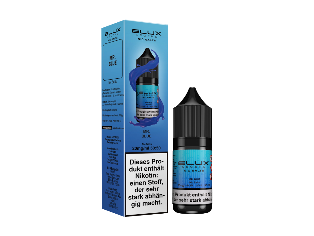 Elux Nikotinsalz Liquid mit fruchtigen und erfrischenden Aromen in verschiedenen Varianten