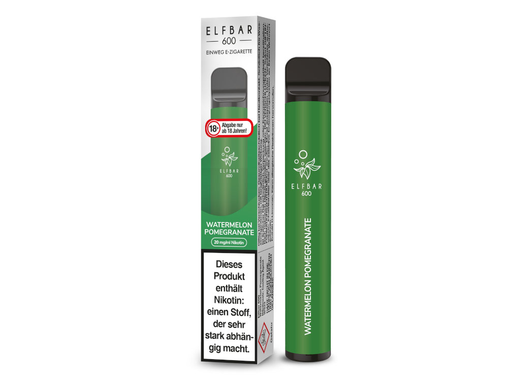 Elfbar 600 Einweg E-Zigarette mit 20 mg/ml Nikotin in verschiedenen Geschmacksrichtungen