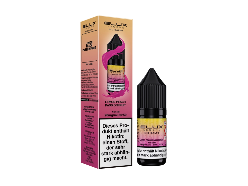 Elux Nikotinsalz Liquid mit fruchtigen und erfrischenden Aromen in verschiedenen Varianten