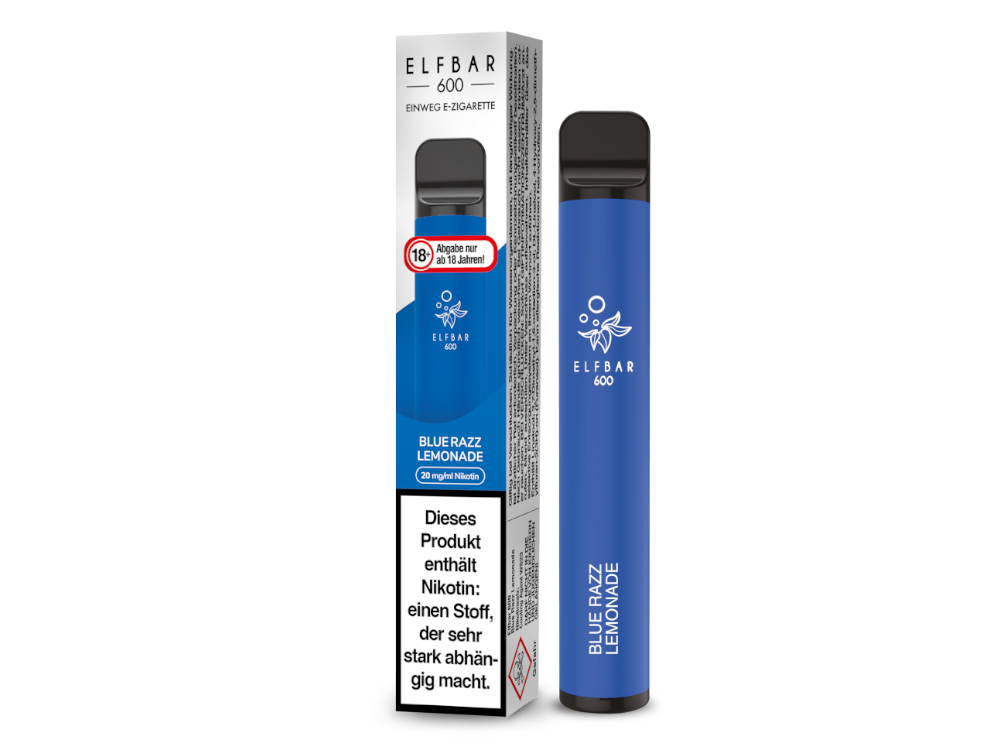 Elfbar 600 Einweg E-Zigarette mit 20 mg/ml Nikotin in verschiedenen Geschmacksrichtungen