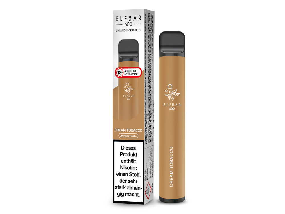 Elfbar 600 Einweg E-Zigarette mit 20 mg/ml Nikotin in verschiedenen Geschmacksrichtungen
