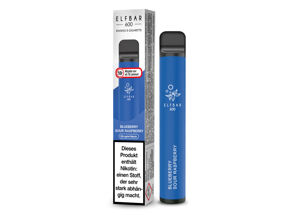 Elfbar 600 Einweg E-Zigarette mit 20 mg/ml Nikotin in verschiedenen Geschmacksrichtungen