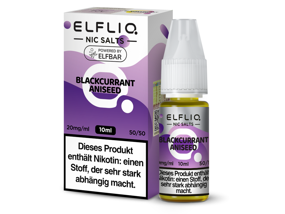 ELFLIQ - Nikotinsalz Liquid with Tropical Fruit, Menthol, Mix Berries & Various Flavors