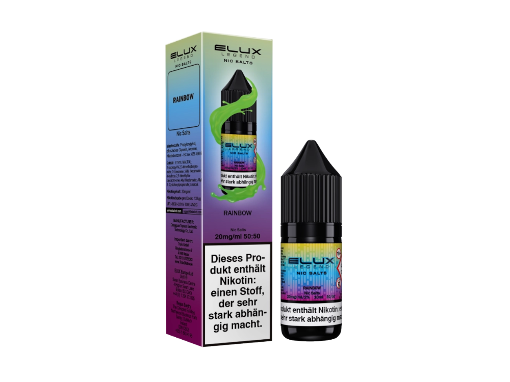 Elux Nikotinsalz Liquid mit fruchtigen und erfrischenden Aromen in verschiedenen Varianten