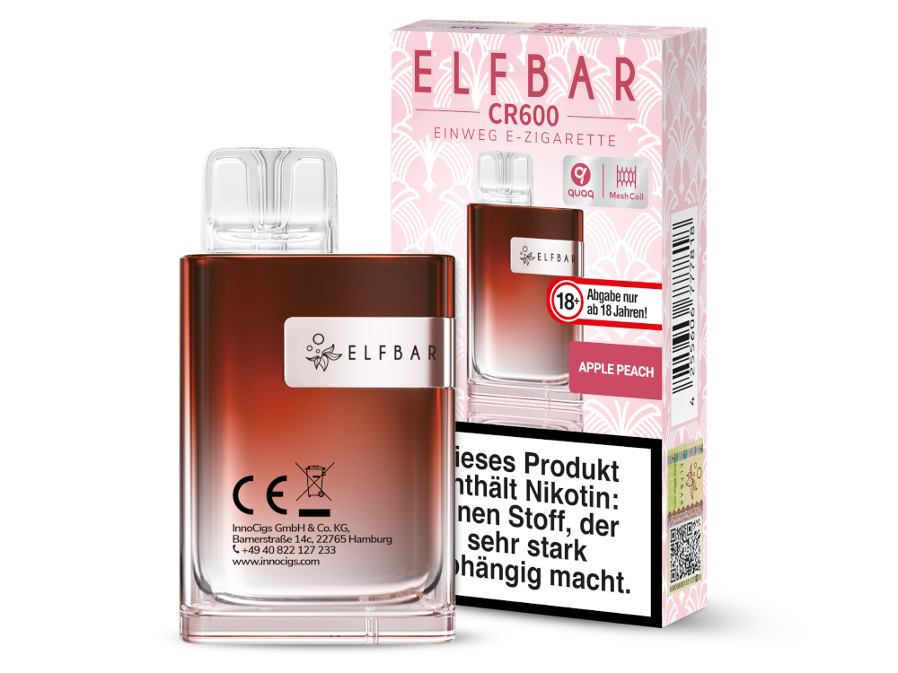 Elfbar CR600 Einweg E-Zigarette 20 mg/ml – Fruchtige und erfrischende Aromen
