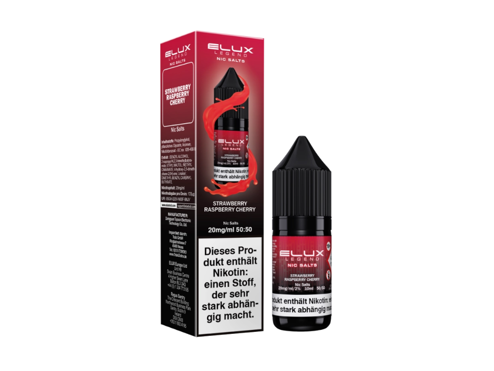 Elux Nikotinsalz Liquid mit fruchtigen und erfrischenden Aromen in verschiedenen Varianten