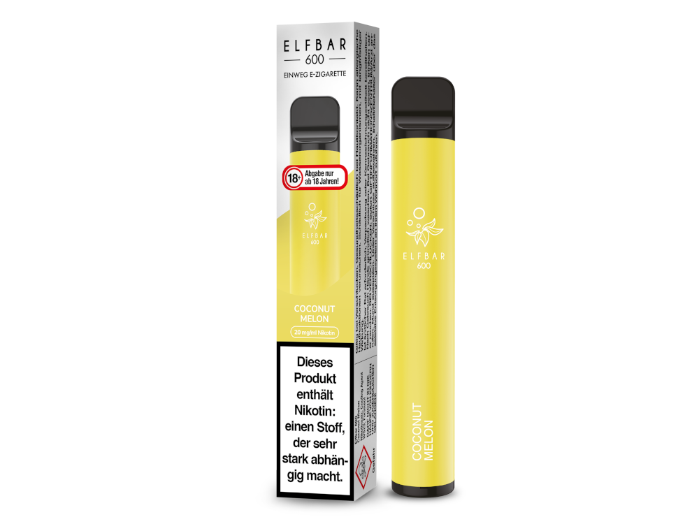 Elfbar 600 Einweg E-Zigarette mit 20 mg/ml Nikotin in verschiedenen Geschmacksrichtungen