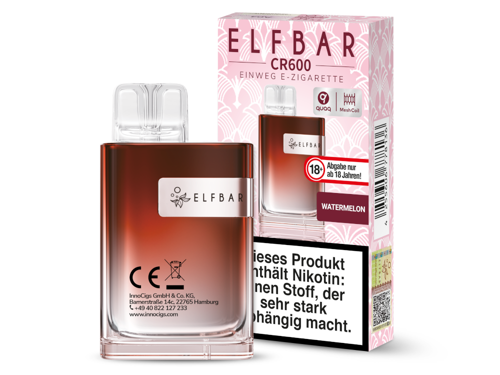 Elfbar CR600 Einweg E-Zigarette 20 mg/ml – Fruchtige und erfrischende Aromen