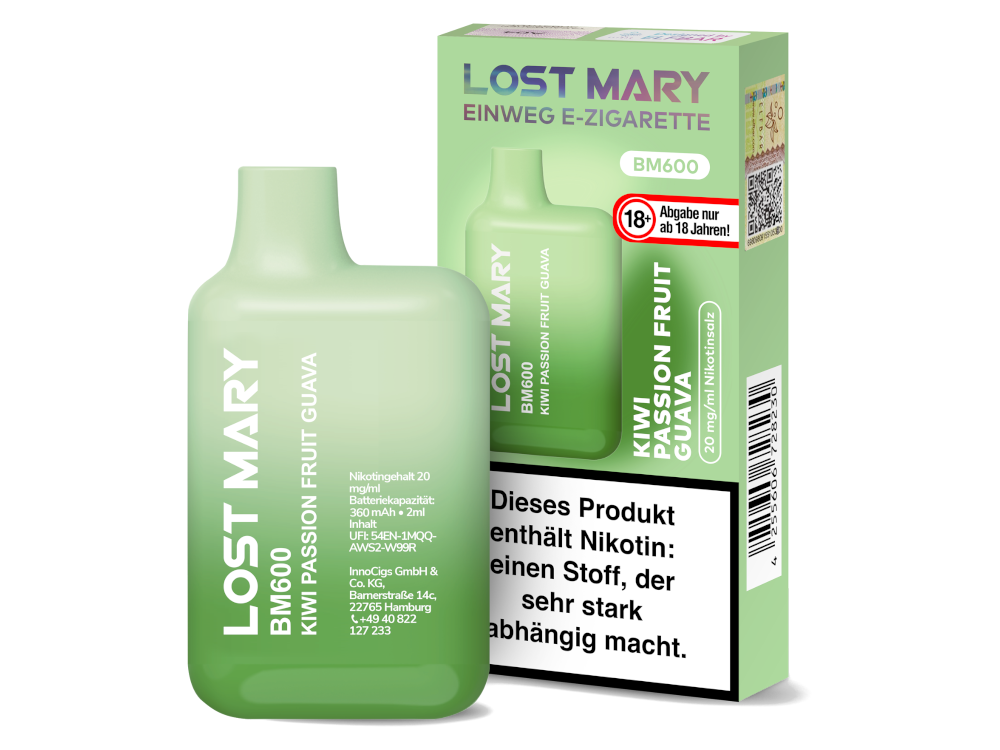 Lost Mary - BM600 Einweg E-Zigarette mit 20 mg/ml Nikotin in verschiedenen Geschmacksrichtungen