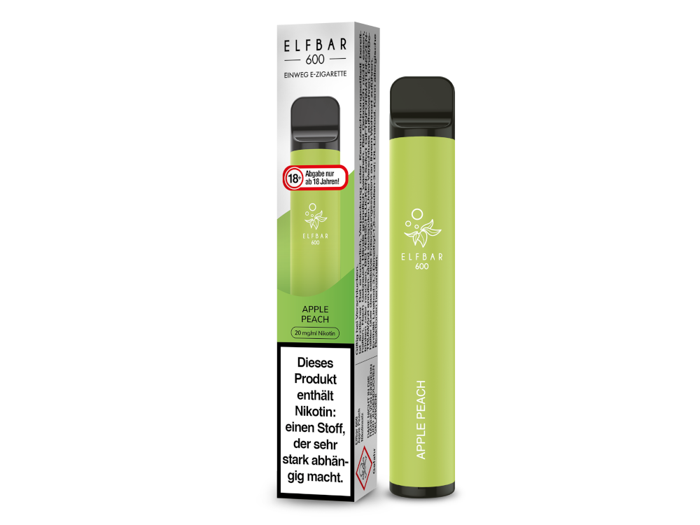 Elfbar 600 Einweg E-Zigarette mit 20 mg/ml Nikotin in verschiedenen Geschmacksrichtungen