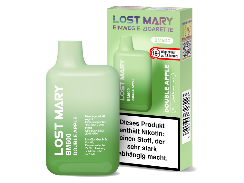 Lost Mary - BM600 Einweg E-Zigarette mit 20 mg/ml Nikotin in verschiedenen Geschmacksrichtungen