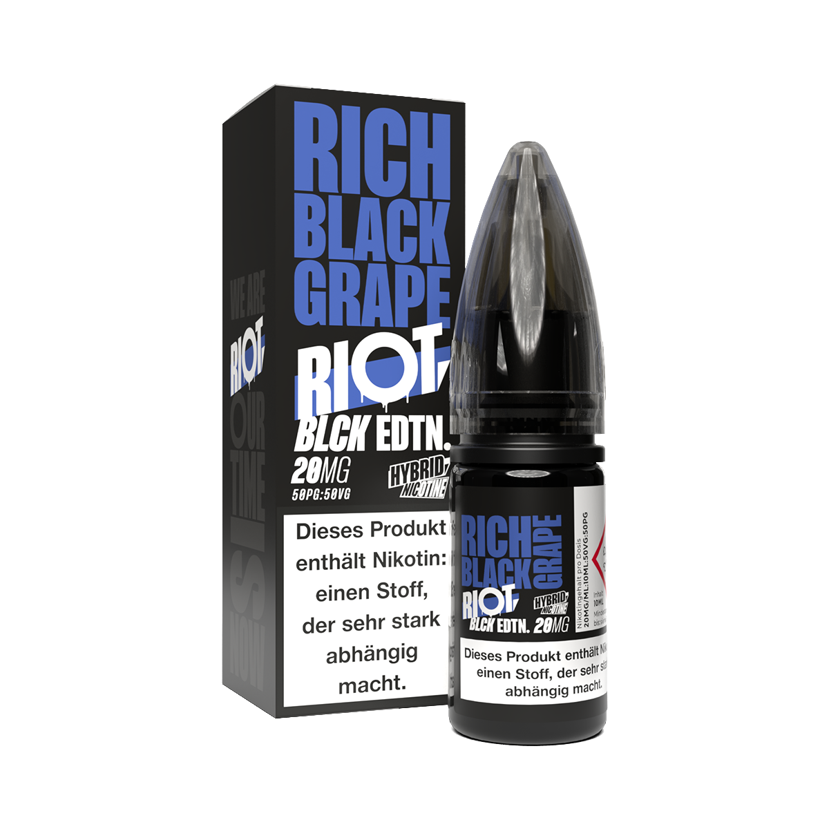 Riot Squad - BLCK Edition - Rich Black Grape - Hybrid Nikotinsalz Liquid 20 mg/ml