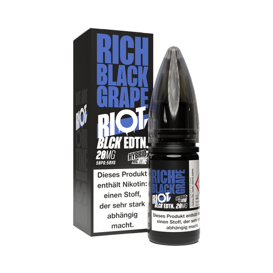 Riot Squad - BLCK Edition - Rich Black Grape - Hybrid Nikotinsalz Liquid 20 mg/ml