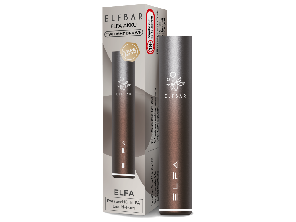 Elfbar Elfa Akku 500 mAh wiederaufladbar E-Zigaretten Akku für Elfbar Elfa Modelle