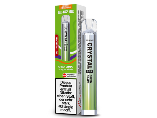 SKE - Crystal Bar Einweg E-Zigarette - Green Grape 20 mg/ml