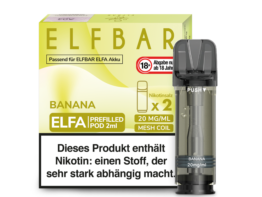 Elfbar Elfa Pod 20 mg/ml und 0 mg/ml – 2 Stück pro Packung, verschiedene Geschmacksrichtungen